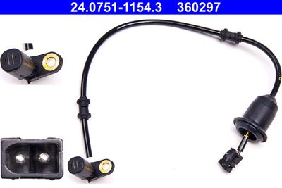 Sensor, wheel speed ATE 24.0751-1154.3