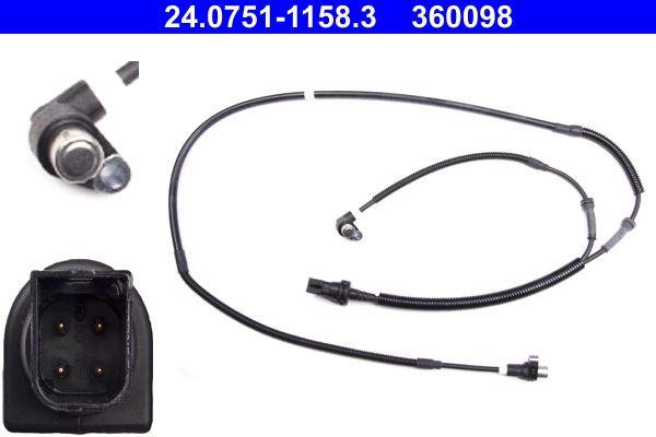 ATE 24.0751-1158.3 Sensor, wheel speed