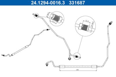 Brake Hose ATE 24.1294-0016.3