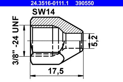 Union Nut ATE 24.3516-0111.1