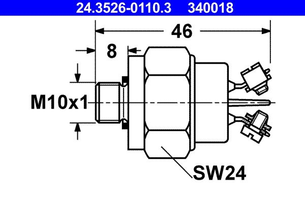 ATE 24.3526-0110.3 Stop Light Switch