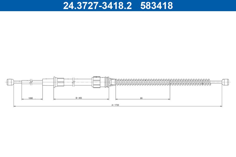 ATE 24.3727-3418.2 Cable Pull, parking brake