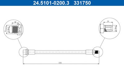 Brake Hose ATE 24.5101-0200.3