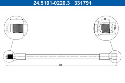 Brake Hose ATE 24.5101-0220.3