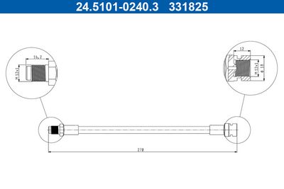 Brake Hose ATE 24.5101-0240.3