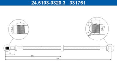 Brake Hose ATE 24.5103-0320.3
