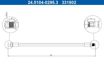 Brake Hose ATE 24.5104-0295.3