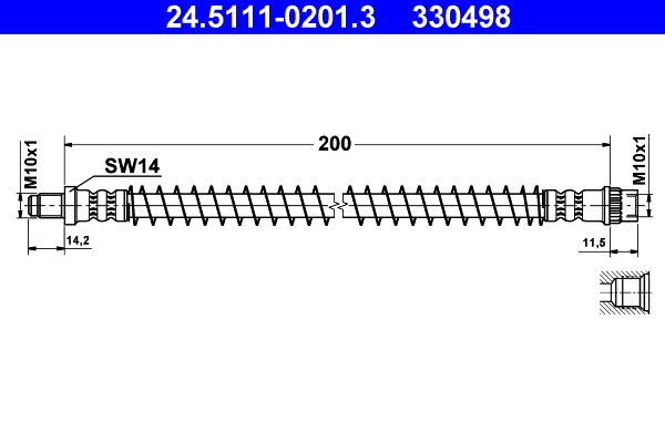 ATE 24.5111-0201.3 Brake Hose