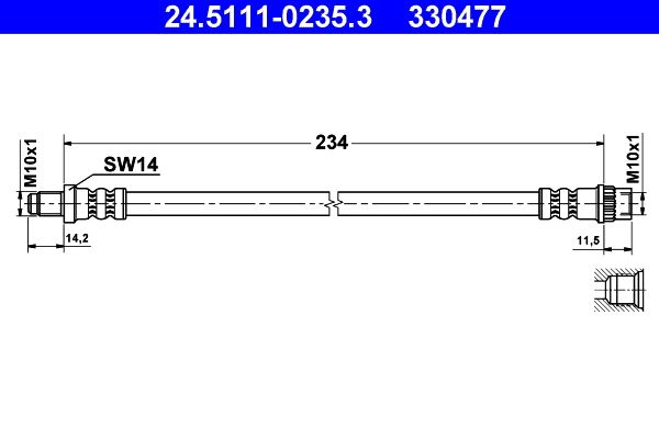 ATE 24.5111-0235.3 Brake Hose