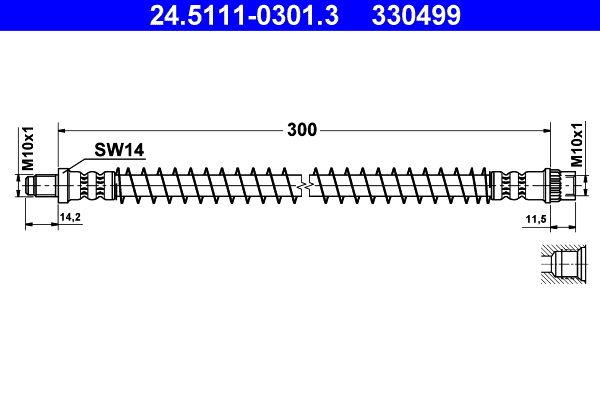 ATE 24.5111-0301.3 Brake Hose