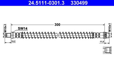 Brake Hose ATE 24.5111-0301.3