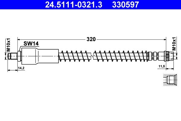 ATE 24.5111-0321.3 Brake Hose