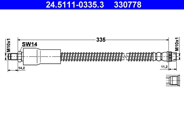 ATE 24.5111-0335.3 Brake Hose