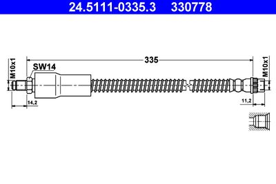 Brake Hose ATE 24.5111-0335.3