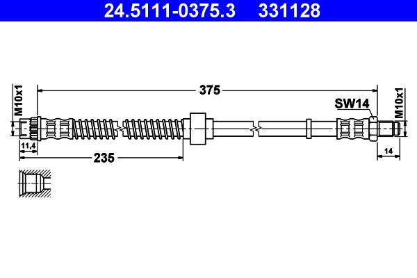 ATE 24.5111-0375.3 Brake Hose