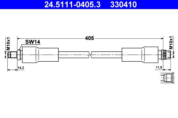ATE 24.5111-0405.3 Brake Hose