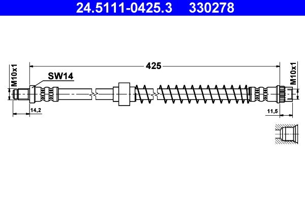 ATE 24.5111-0425.3 Brake Hose