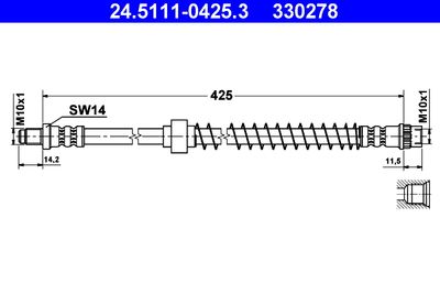 Brake Hose ATE 24.5111-0425.3