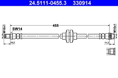 Brake Hose ATE 24.5111-0455.3