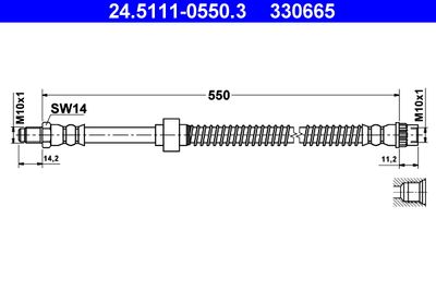 Brake Hose ATE 24.5111-0550.3