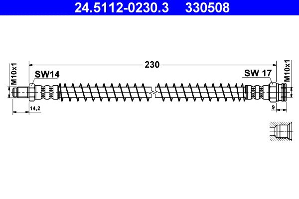 ATE 24.5112-0230.3 Brake Hose