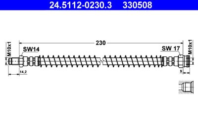 Brake Hose ATE 24.5112-0230.3