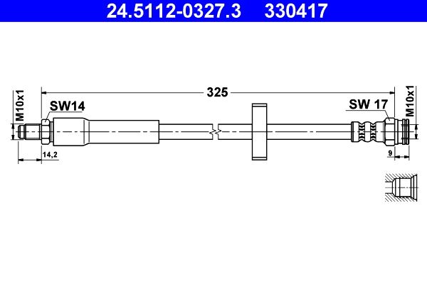 ATE 24.5112-0327.3 Brake Hose