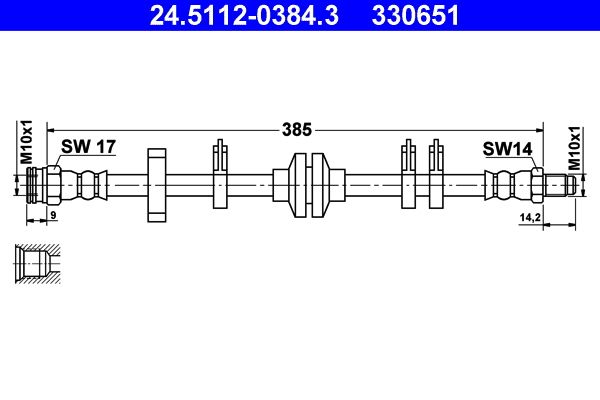 ATE 24.5112-0384.3 Brake Hose