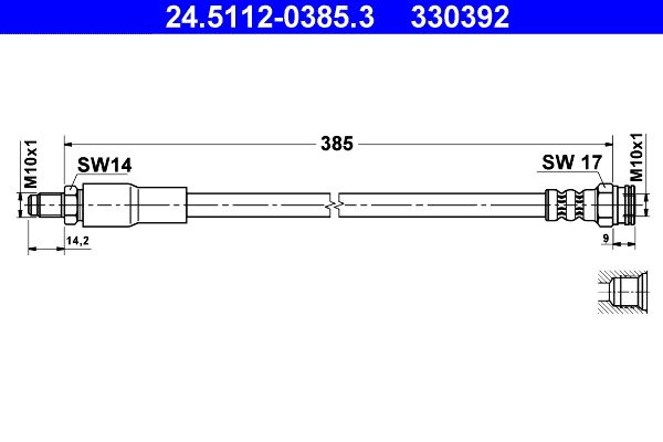 ATE 24.5112-0385.3 Brake Hose
