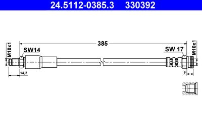 Brake Hose ATE 24.5112-0385.3