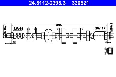 Brake Hose ATE 24.5112-0395.3