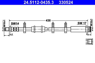 Brake Hose ATE 24.5112-0435.3