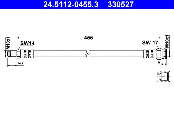 ATE 24.5112-0455.3 Brake Hose