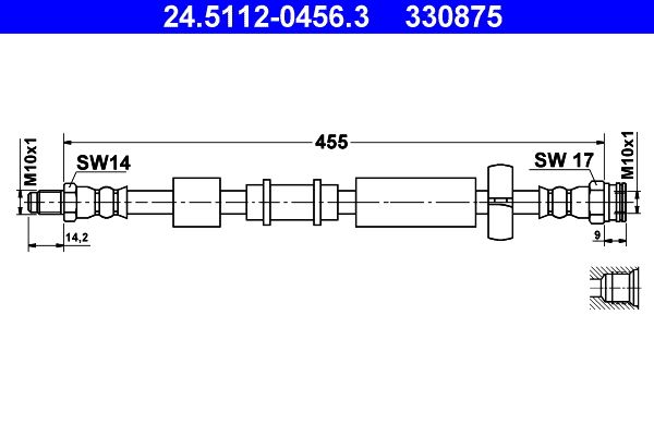ATE 24.5112-0456.3 Brake Hose