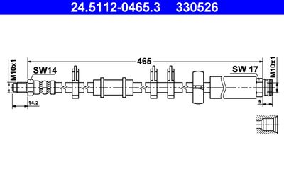 Brake Hose ATE 24.5112-0465.3
