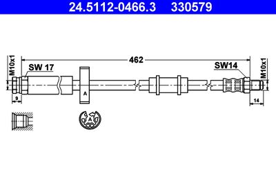 Brake Hose ATE 24.5112-0466.3
