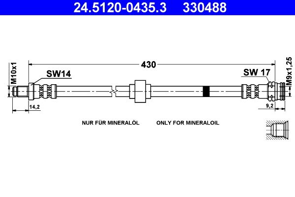 ATE 24.5120-0435.3 Brake Hose