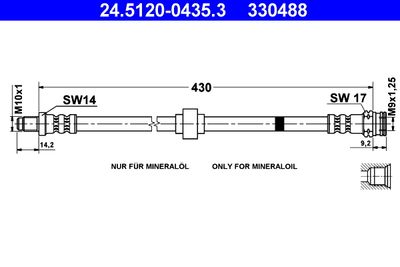 Brake Hose ATE 24.5120-0435.3