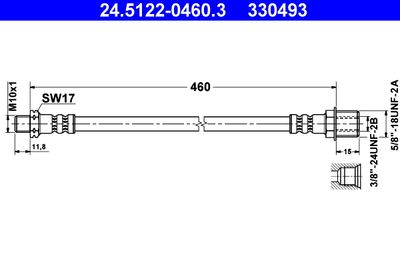 Brake Hose ATE 24.5122-0460.3
