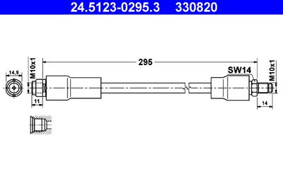 Brake Hose ATE 24.5123-0295.3