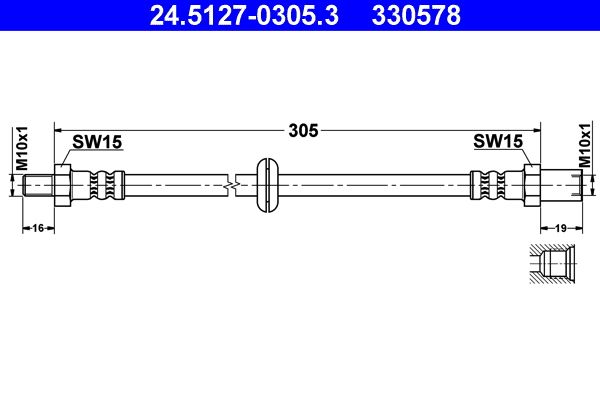 ATE 24.5127-0305.3 Brake Hose