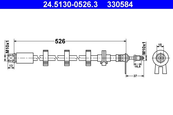 ATE 24.5130-0526.3 Brake Hose