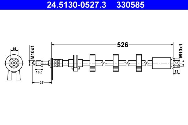 ATE 24.5130-0527.3 Brake Hose
