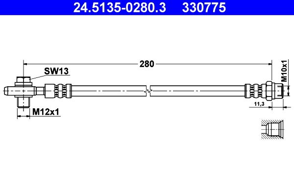 ATE 24.5135-0280.3 Brake Hose