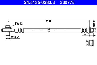 Brake Hose ATE 24.5135-0280.3