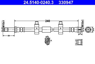 Brake Hose ATE 24.5140-0240.3
