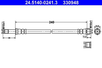 Brake Hose ATE 24.5140-0241.3