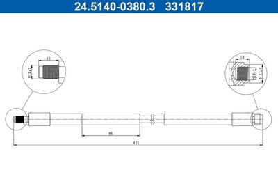 Brake Hose ATE 24.5140-0380.3