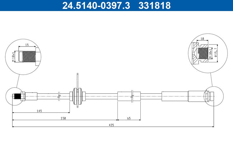 ATE 24.5140-0397.3 Brake Hose