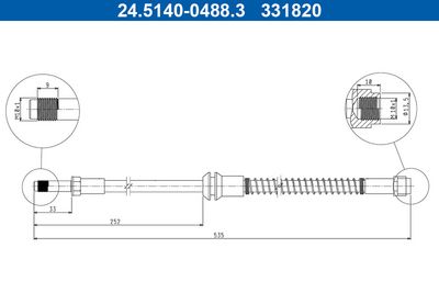 Brake Hose ATE 24.5140-0488.3
